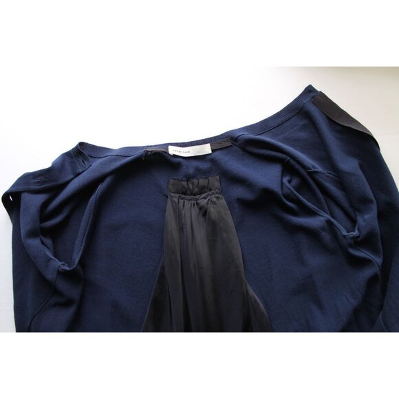 Sacai Luck Pleated Insert Cardigan Navy Size 1 (S) - Picture 10 of 13